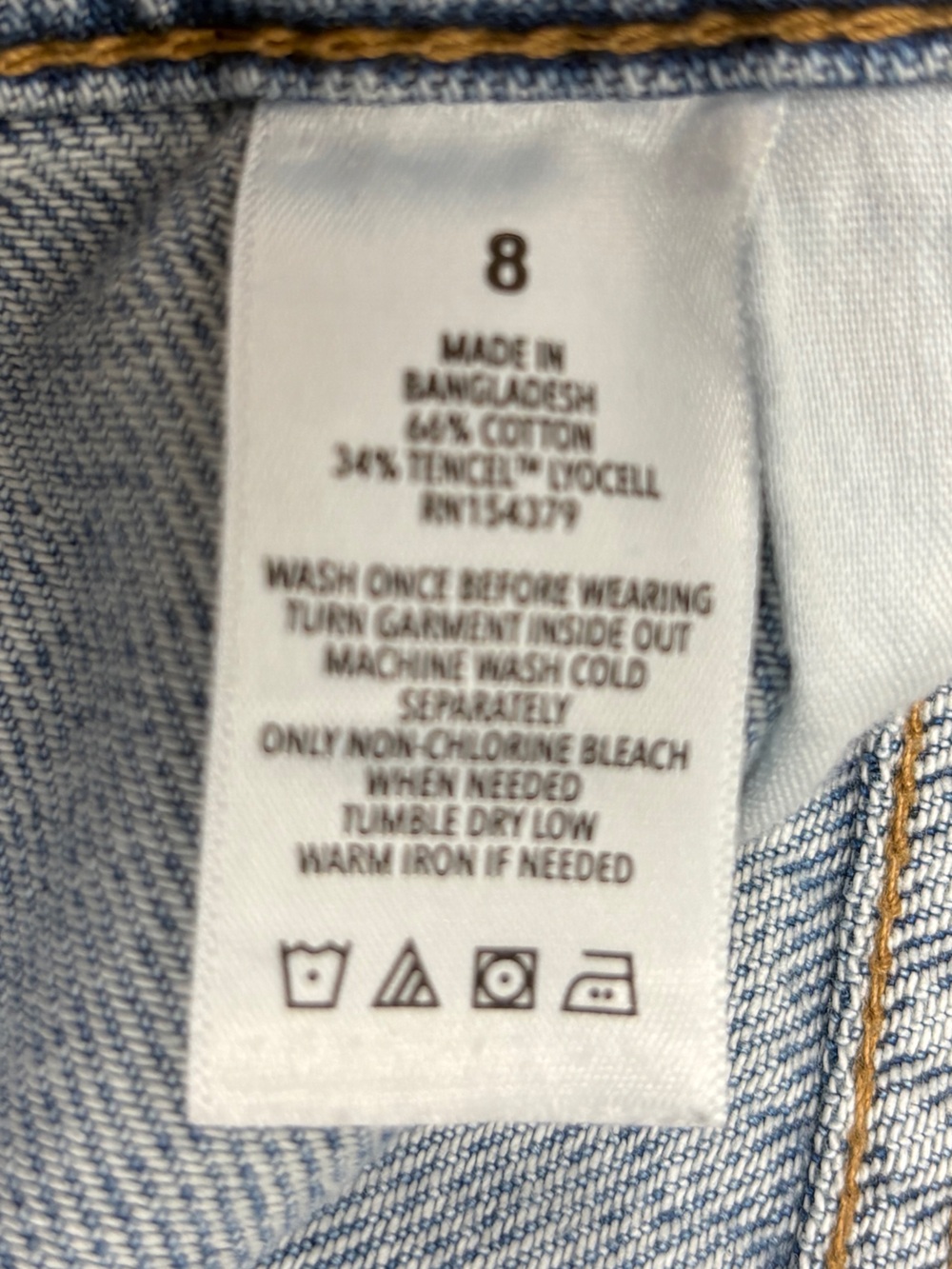 Aeropostale High Rise Wide Leg Cargo Jeans Light Wash Denim Size 8 GUC Y2K Style - Picture 4 of 12